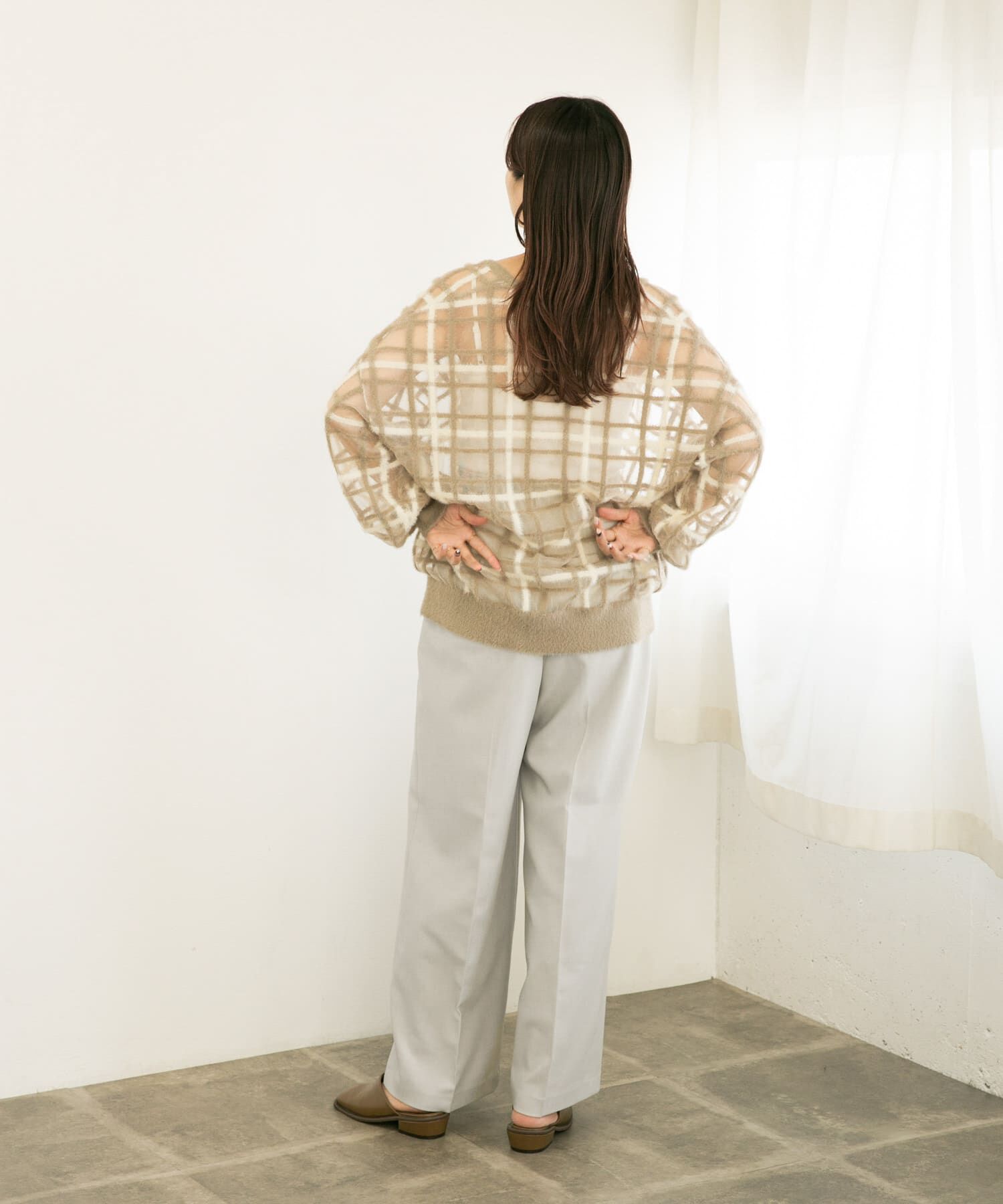  「センタープレスハイウエストWIDEパンツ」|その他|