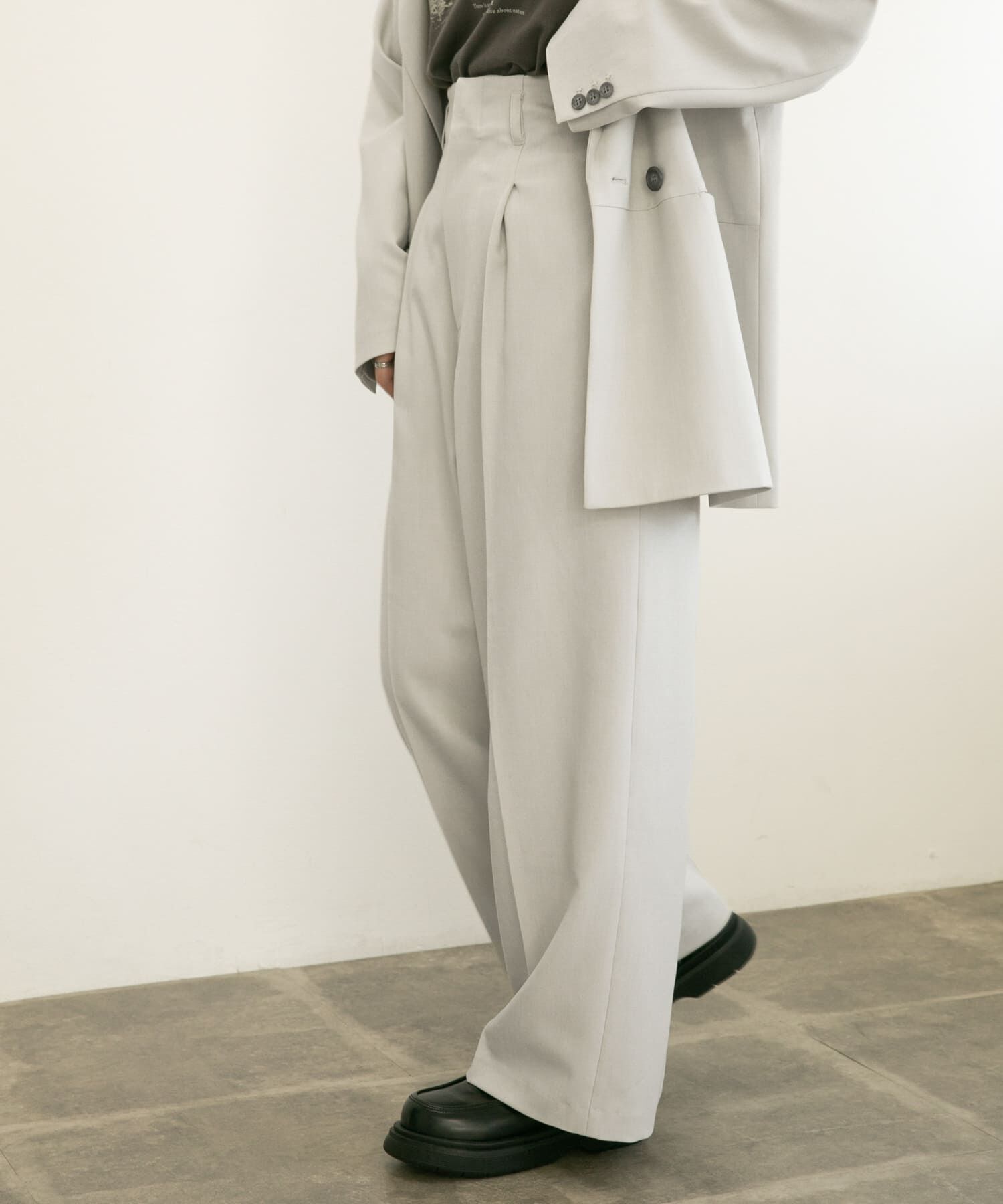  「センタープレスハイウエストWIDEパンツ」|その他|