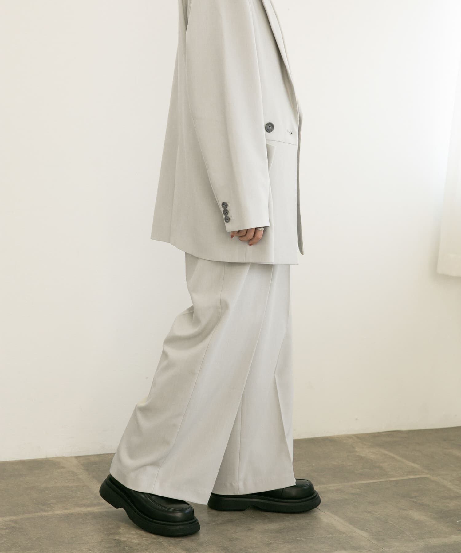  「センタープレスハイウエストWIDEパンツ」|その他|