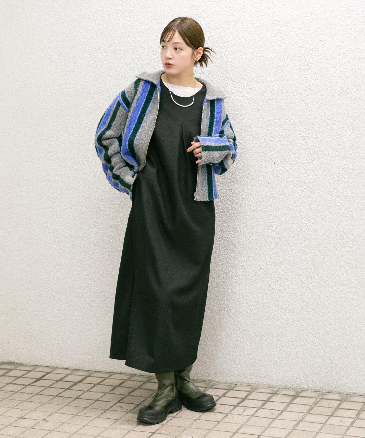  「『2サイズ展開』BACKクロスジャンパースカート」|ワンピース|