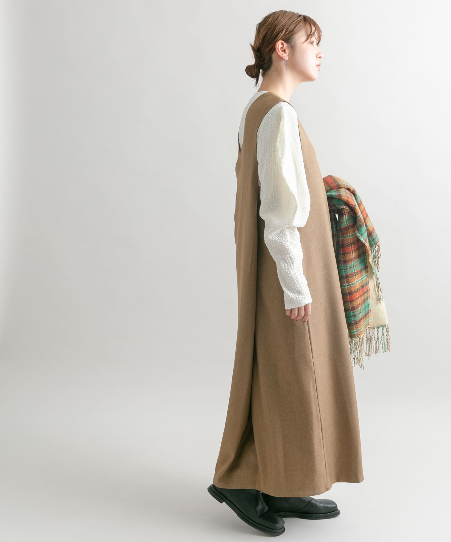  「『2サイズ展開』BACKクロスジャンパースカート」|ワンピース|