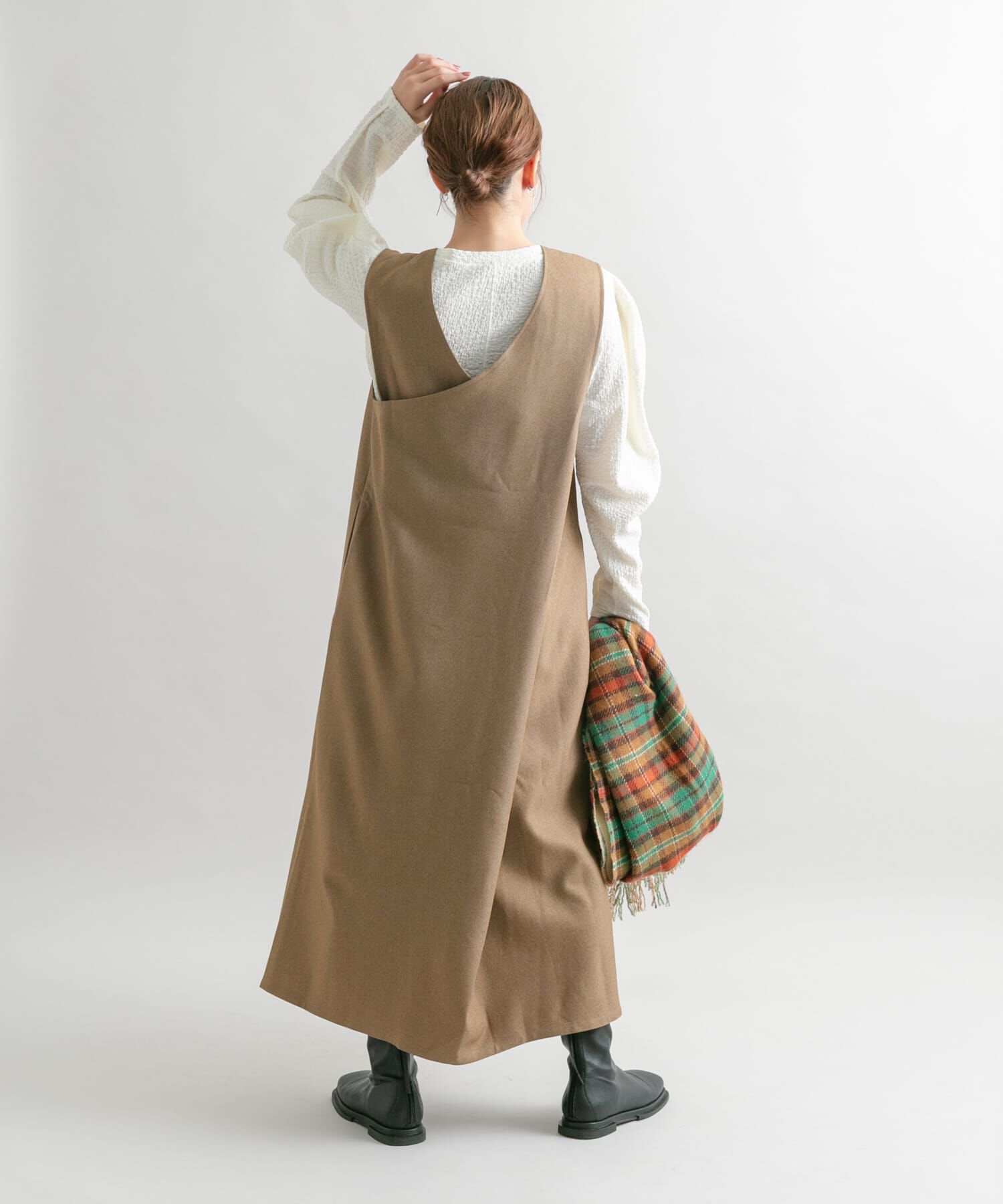  「『2サイズ展開』BACKクロスジャンパースカート」|ワンピース|