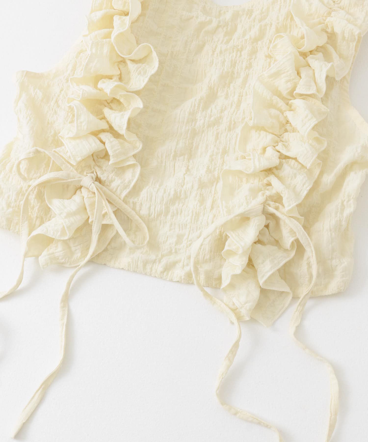  「2WAYフリルノースリーブトップス」|ベスト・ジレ|