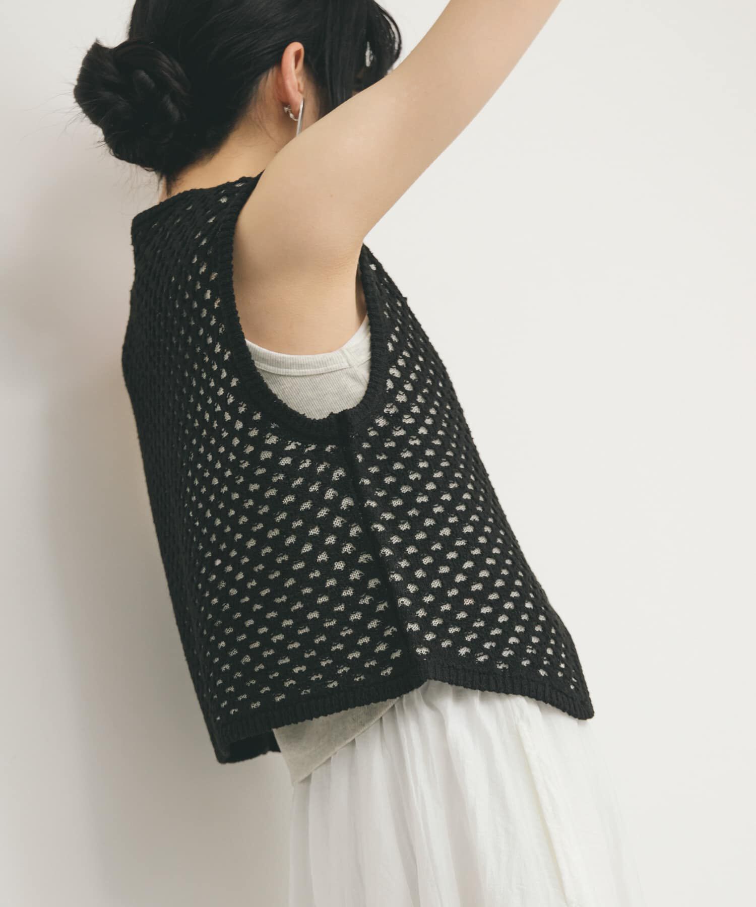  「ループヤーンメッシュベスト」|ベスト・ジレ|