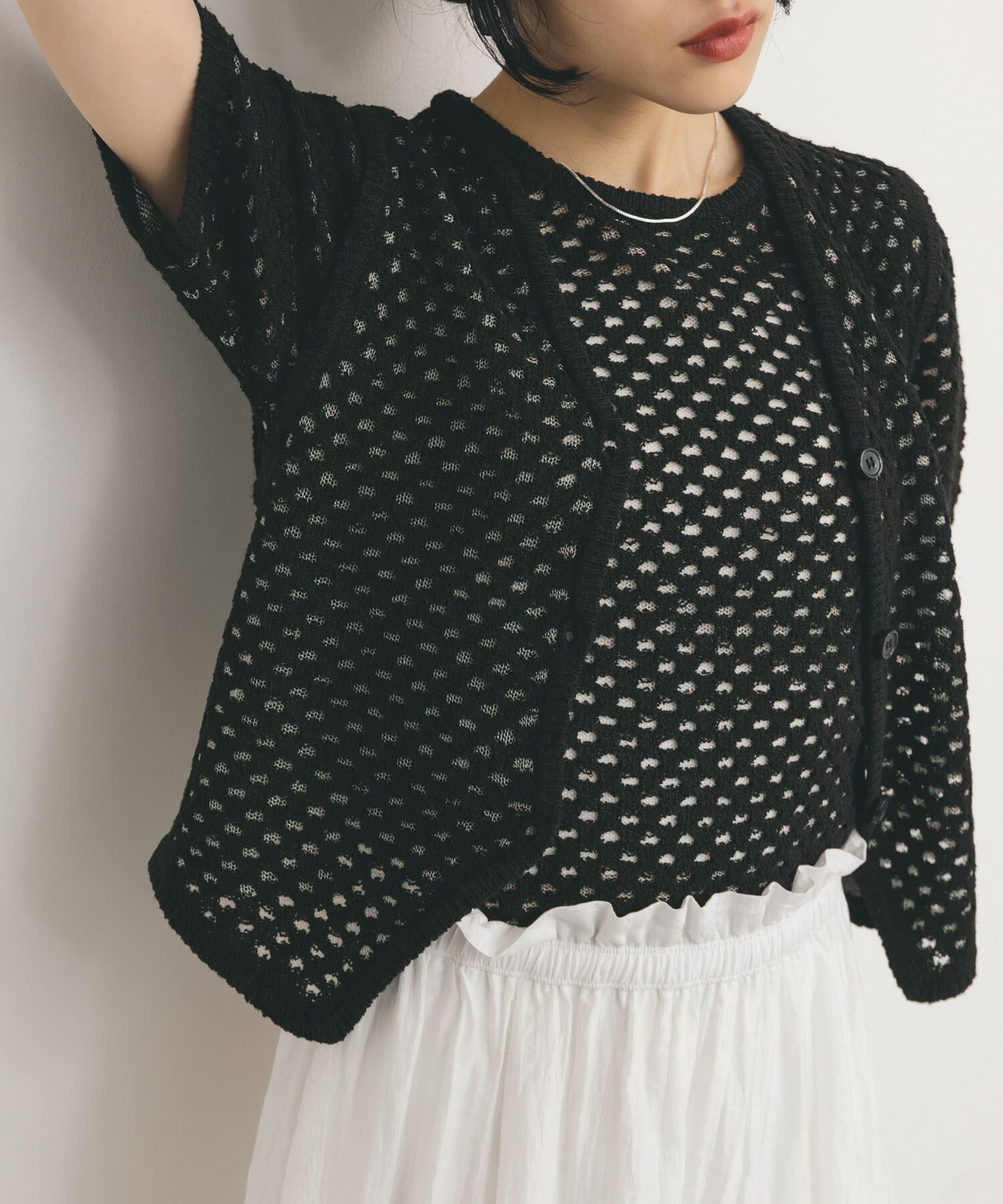  「ループヤーンメッシュベスト」|ベスト・ジレ|