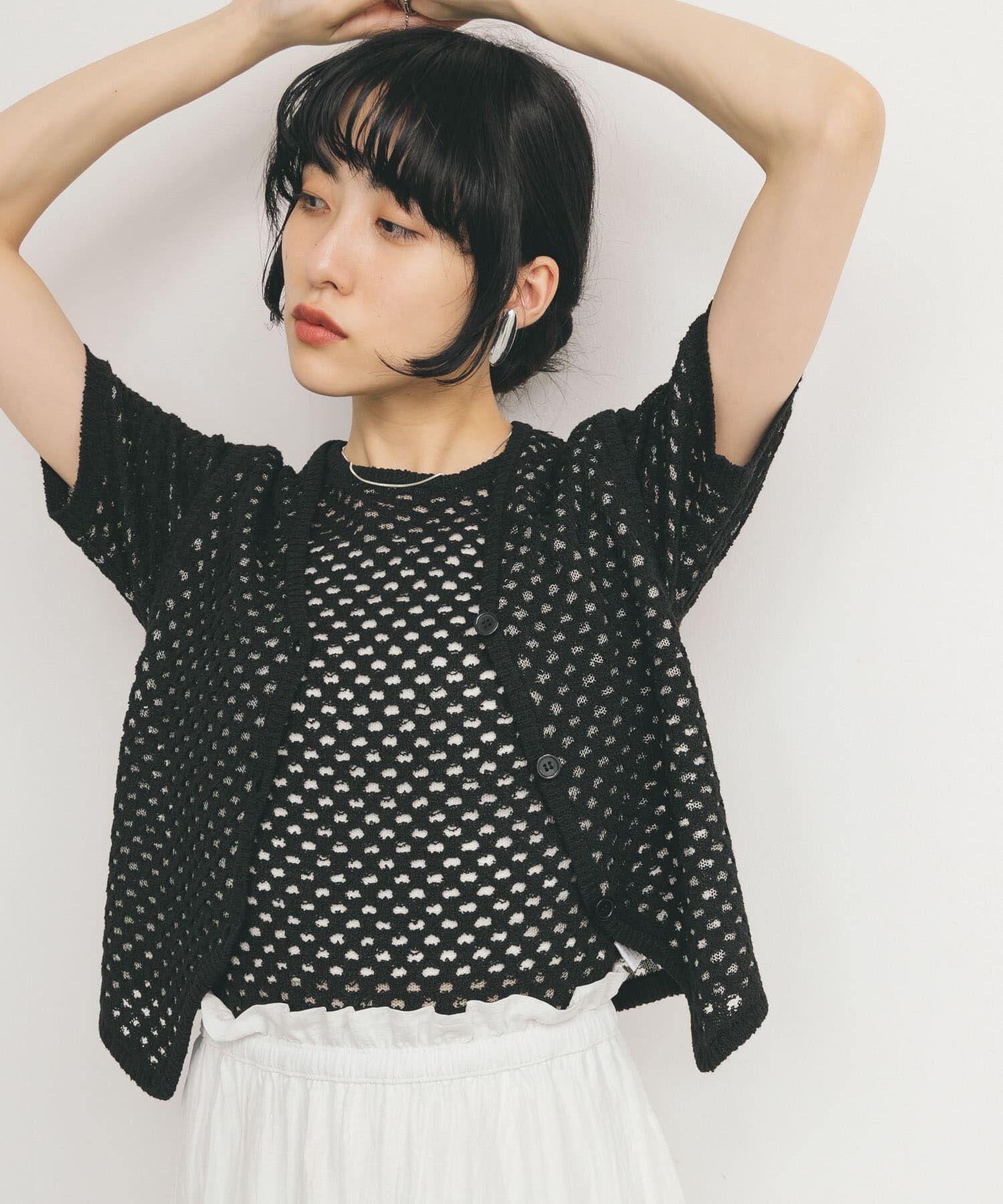  「ループヤーンメッシュベスト」|ベスト・ジレ|