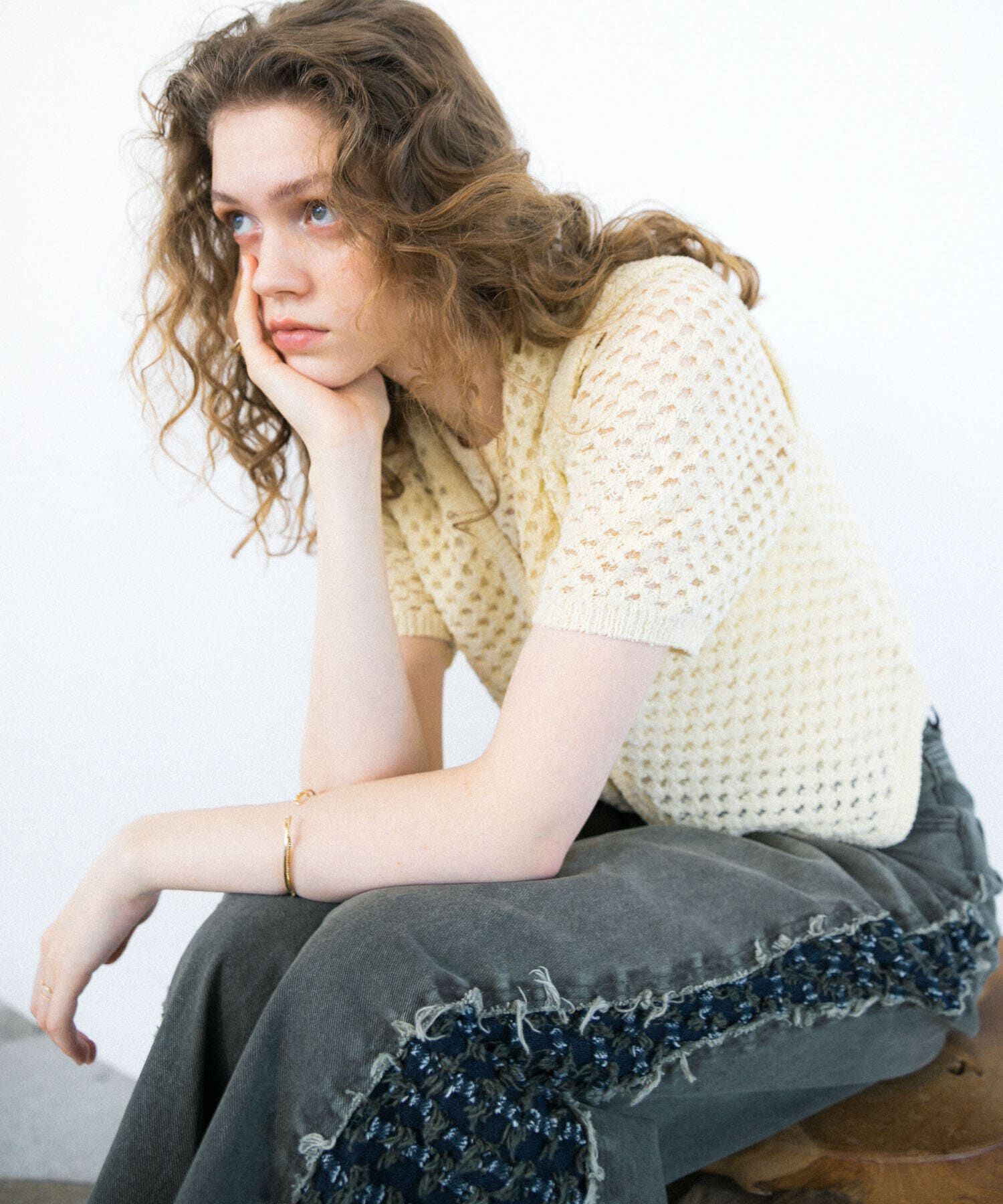  「ループヤーンメッシュベスト」|ベスト・ジレ|