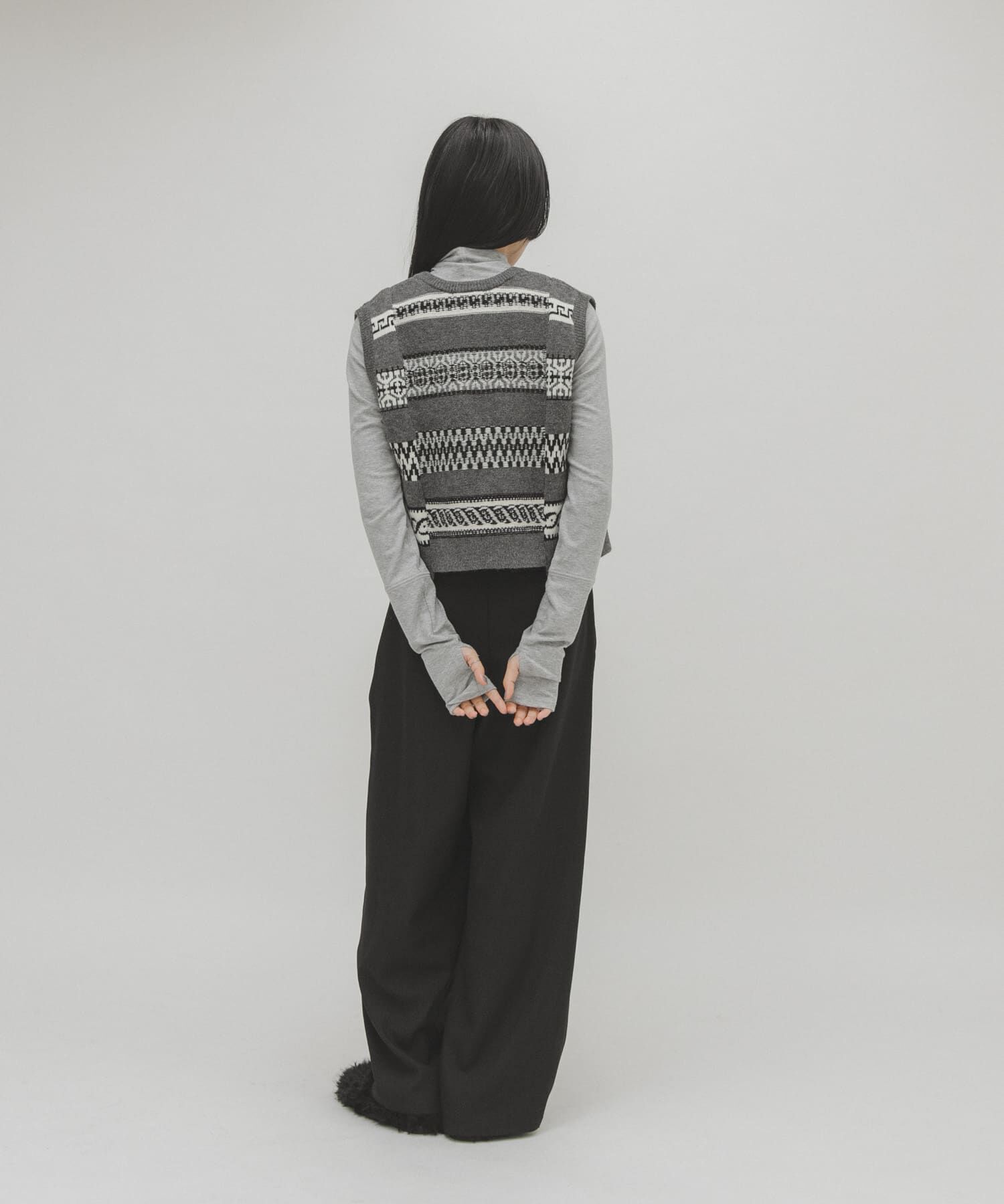  「ジャガードリメイクベスト」|ベスト・ジレ|