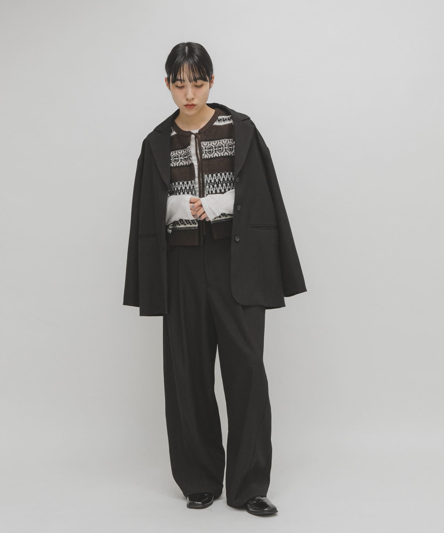  「ジャガードリメイクベスト」|ベスト・ジレ|