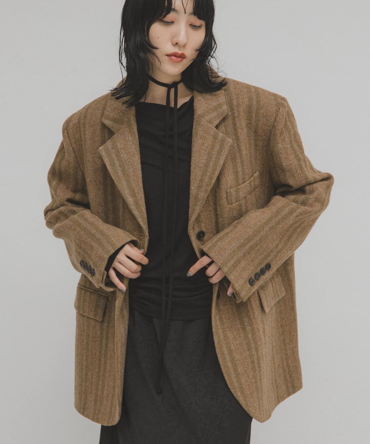  「ウールMIXテーラードジャケット」|その他|オレンジ系その他