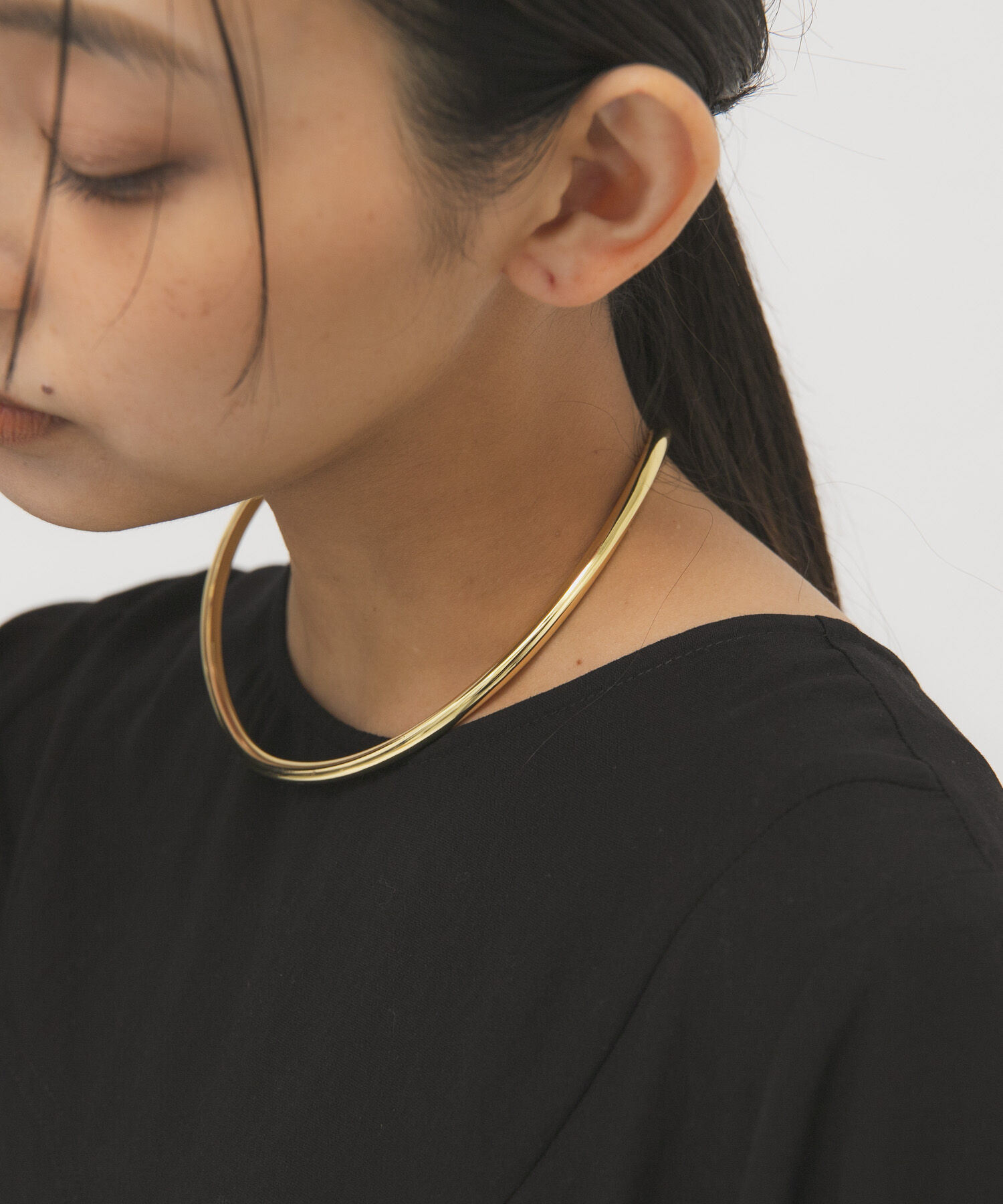  「ラウンドチョーカー」|ネックレス|ゴールド
