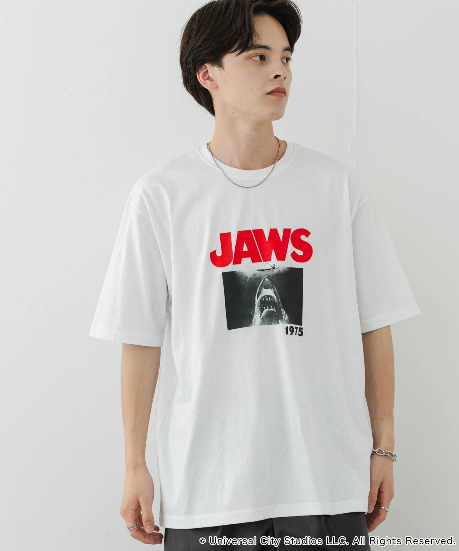 SENSE OF PLACE by URBAN RESEARCH「『別注』SENSE OF PLACE&times;JAWS　プリントT-SHIRTS/B」|Tシャツ・カットソー|