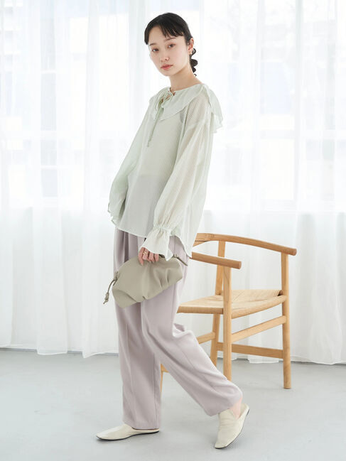 earth music&ecology「前後2wayストライプフリルブラウス」|シャツ・ブラウス|