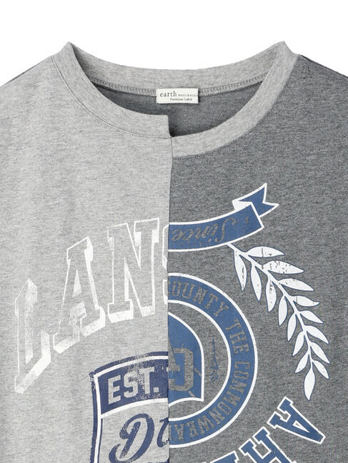 earth music&ecology「パターン切替ノースリーブプルオーバー」|Tシャツ・カットソー|