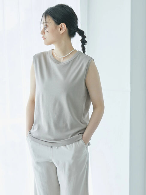  「ノースリーブカットプルオーバー」|Tシャツ・カットソー|