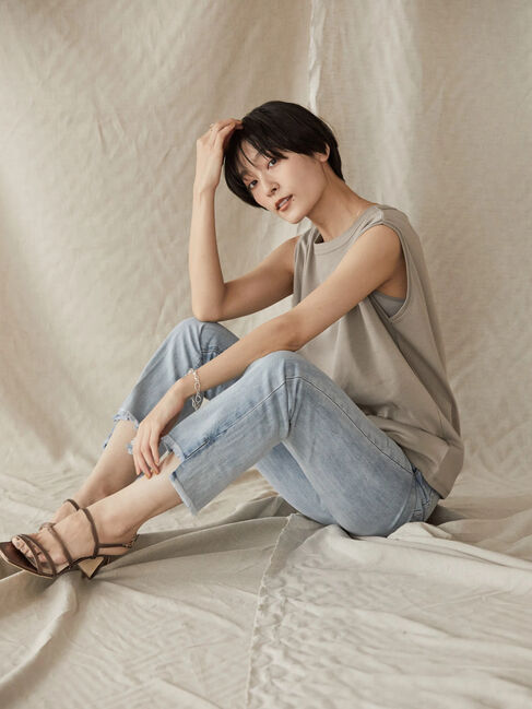  「ノースリーブカットプルオーバー」|Tシャツ・カットソー|