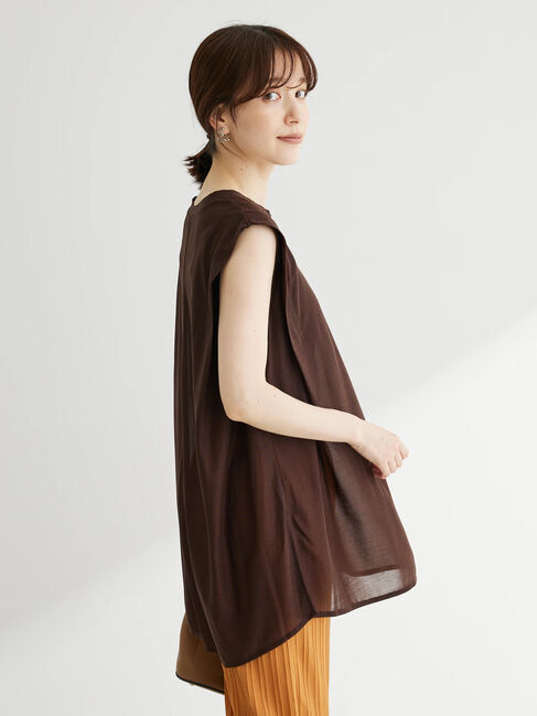 Green Parks「ノースリーブシアーカットプルオーバー」|Tシャツ・カットソー|