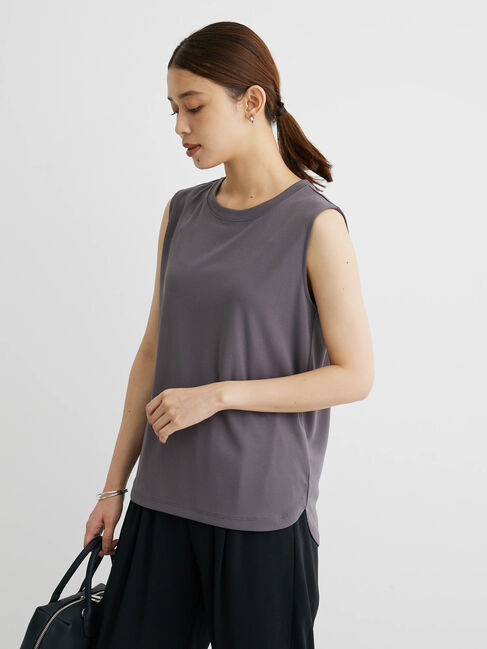  「・SUGAR SPOON ラッシュガードノースリーブ」|Tシャツ・カットソー|チャコールグレー