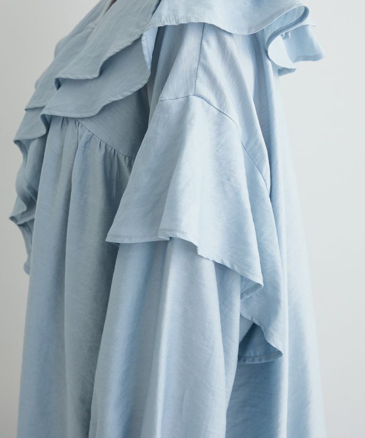 AnriettMusee「ビッグカラーフリルブラウス」|シャツ・ブラウス|