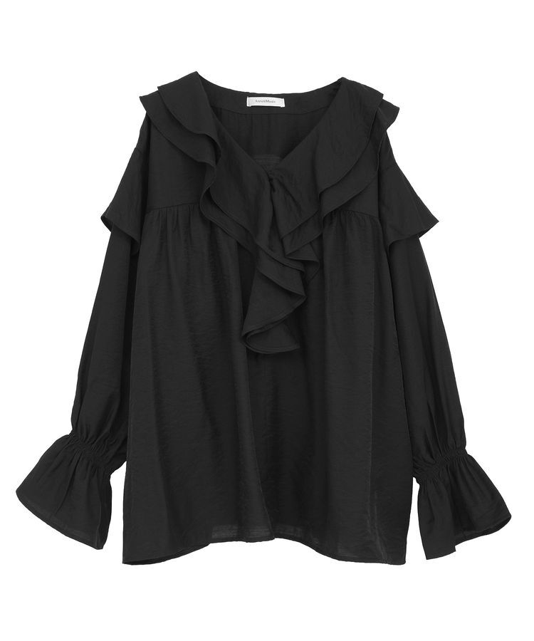 AnriettMusee「ビッグカラーフリルブラウス」|シャツ・ブラウス|