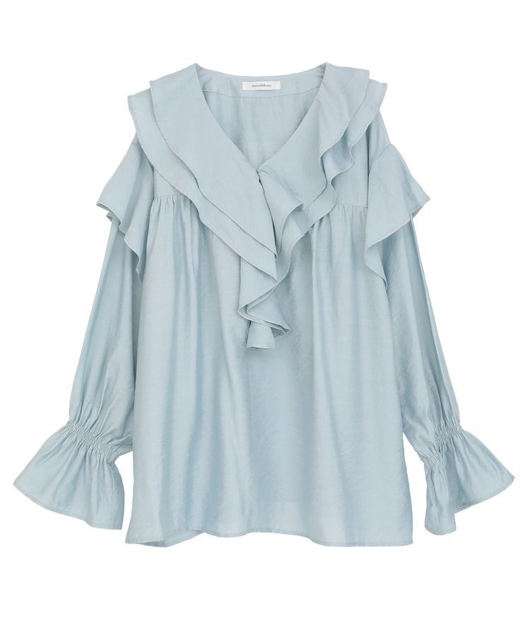 AnriettMusee「ビッグカラーフリルブラウス」|シャツ・ブラウス|