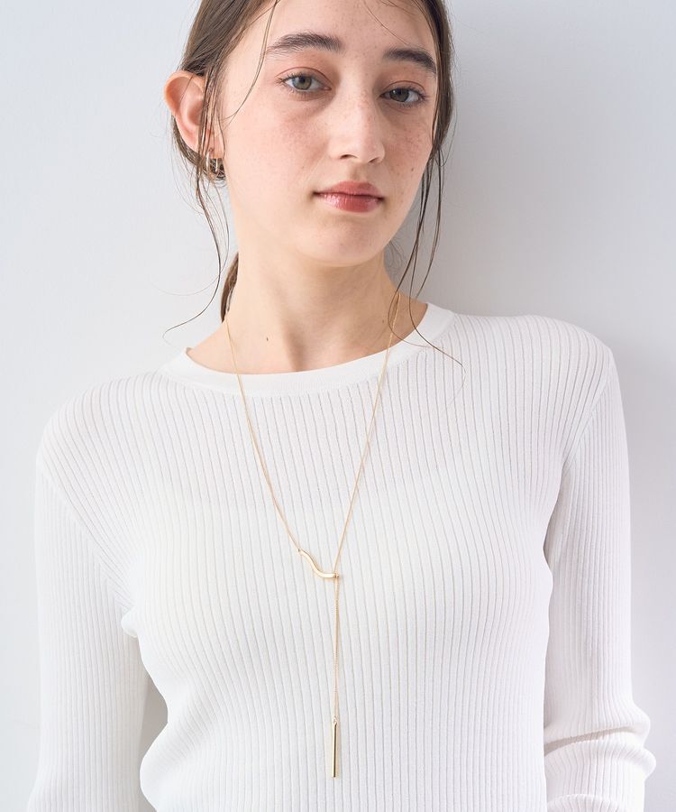 YECCA VECCA「袖口シアーリブニット」|ニット・セーター|