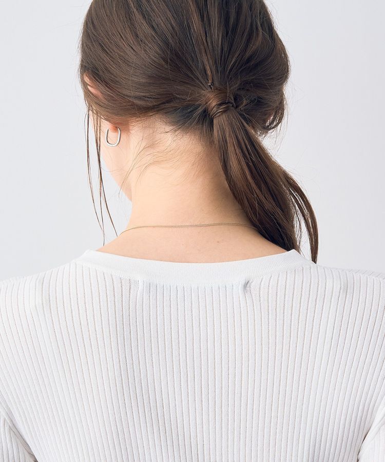 YECCA VECCA「袖口シアーリブニット」|ニット・セーター|