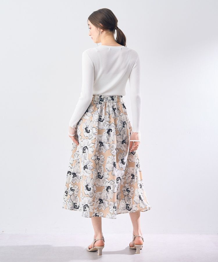 YECCA VECCA「袖口シアーリブニット」|ニット・セーター|