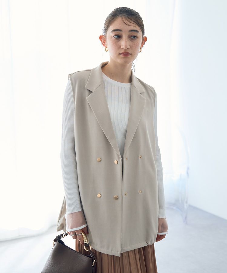 YECCA VECCA「袖口シアーリブニット」|ニット・セーター|