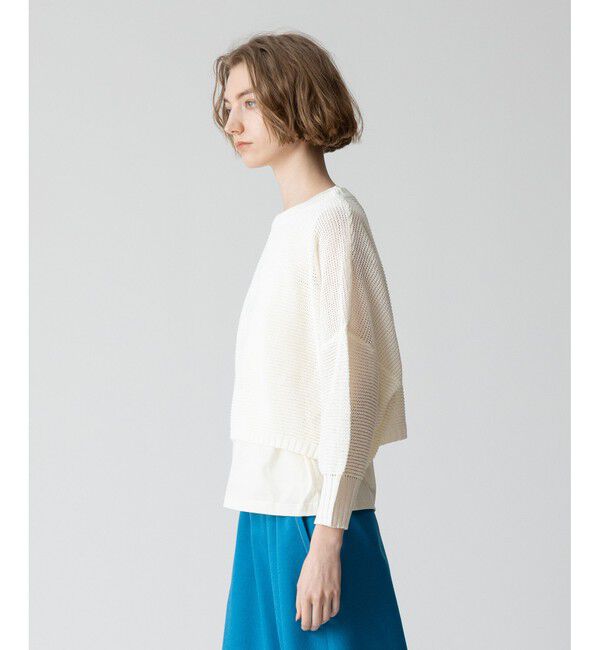 allureville「ドロップ天竺クロップドプルオーバー」|ニット・セーター|