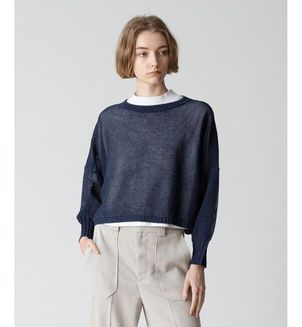 allureville「ドロップ天竺クロップドプルオーバー」|ニット・セーター|