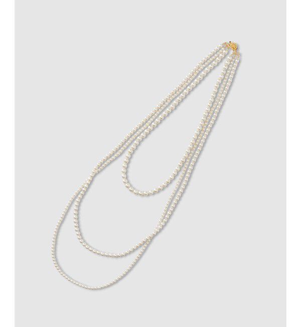 allureville「3連フェイクパールネックレス」|ネックレス|