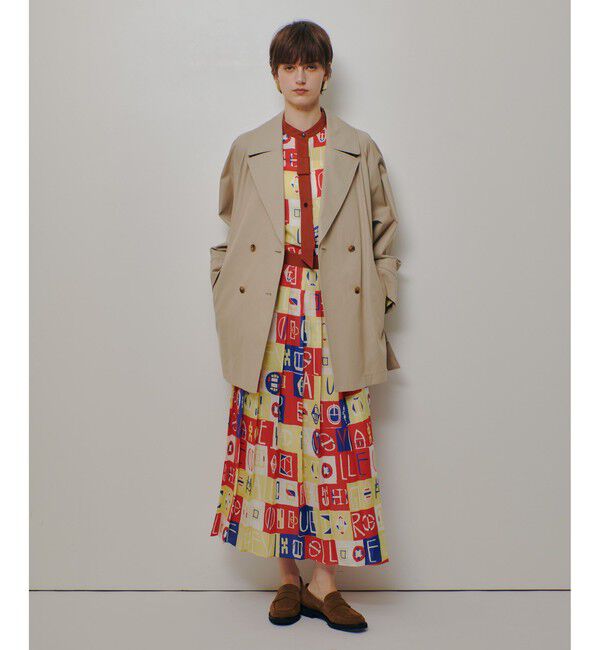 allureville「オーバーサイズショートトレンチコート」|ダッフルコート|