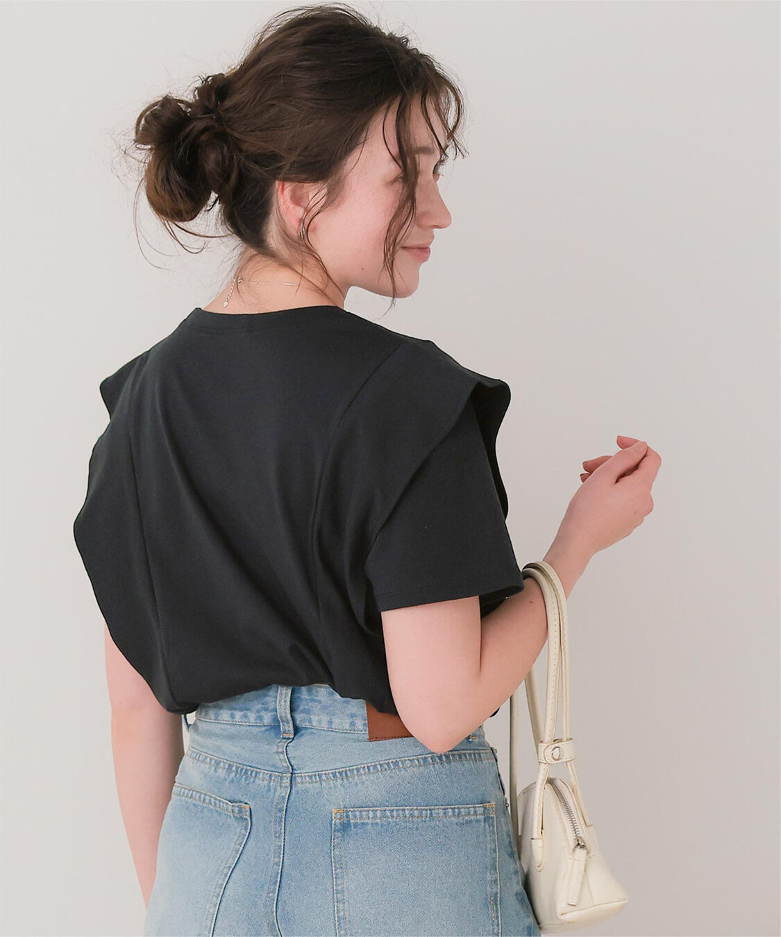 titivate「汗染み防止ラッフルスリーブTシャツ」|Tシャツ・カットソー|