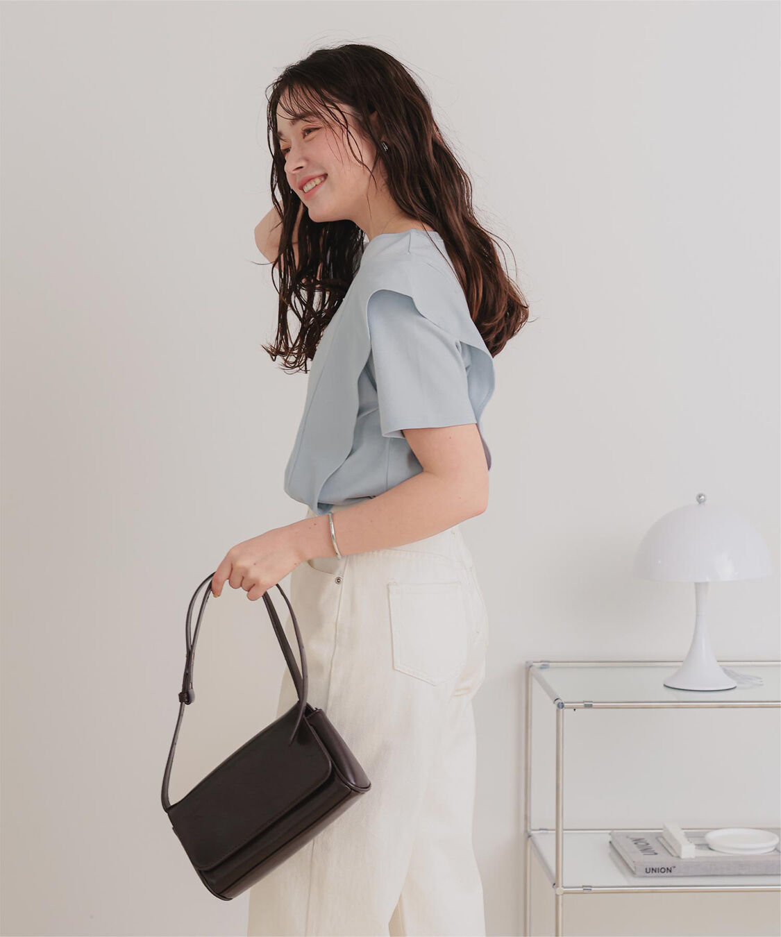 titivate「汗染み防止ラッフルスリーブTシャツ」|Tシャツ・カットソー|