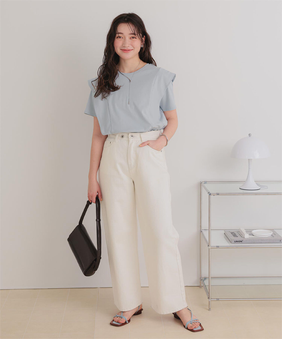 titivate「汗染み防止ラッフルスリーブTシャツ」|Tシャツ・カットソー|