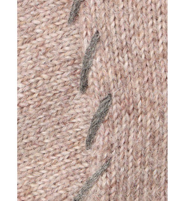 mizuiro ind「mizuiro ind スキッパーハンドステッチショートプルオーバー」|ニット・セーター|