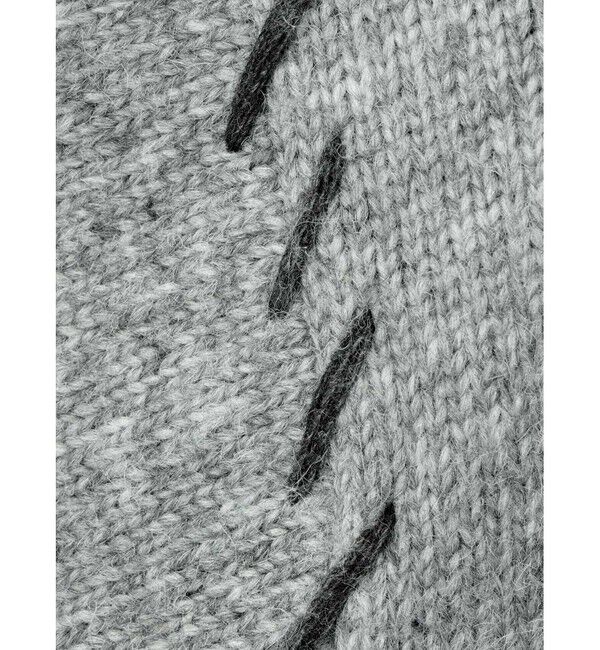 mizuiro ind「mizuiro ind スキッパーハンドステッチショートプルオーバー」|ニット・セーター|