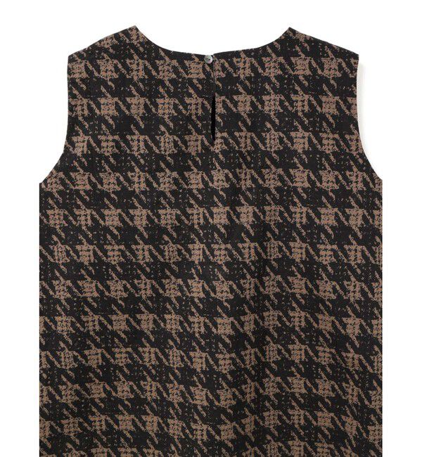 mizuiro ind「mizuiro ind 千鳥プリントノースリーブプルオーバー」|Tシャツ・カットソー|