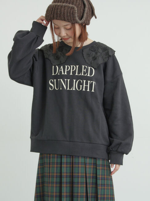 Samansa Mos2「裏毛3Dレース襟付きスウェット」|Tシャツ・カットソー|