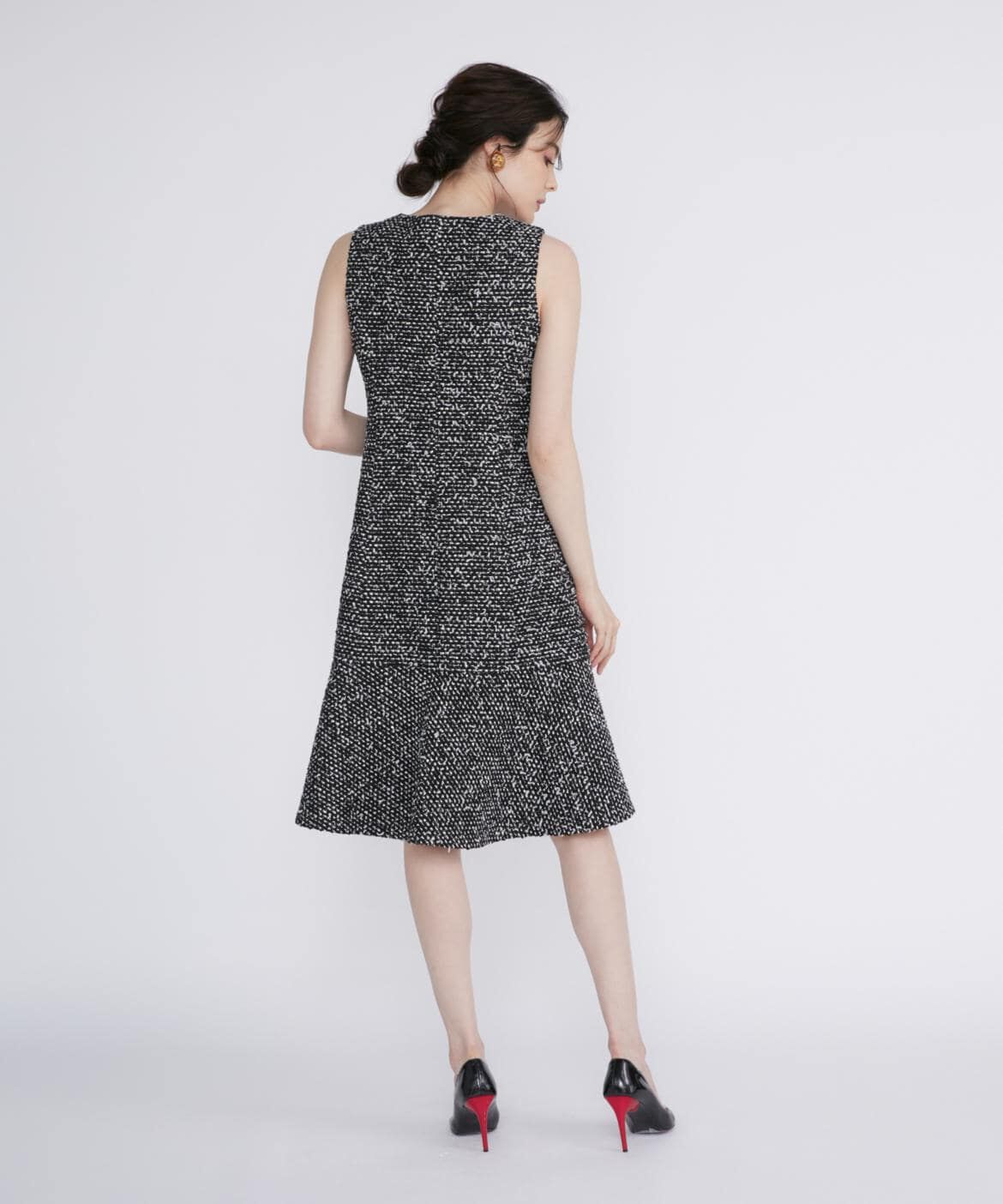 Maglie le cassetto「《大きいサイズ》スパンコールツイードワンピース《M Maglie le cassetto》」|ワンピース|