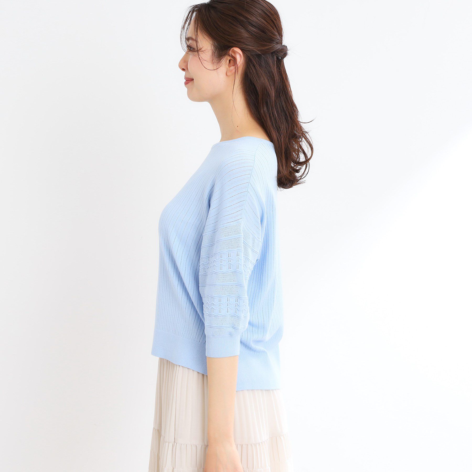 Reflect「【WEB先行カラーあり】オフボディプルオーバーニット」|ニット・セーター|