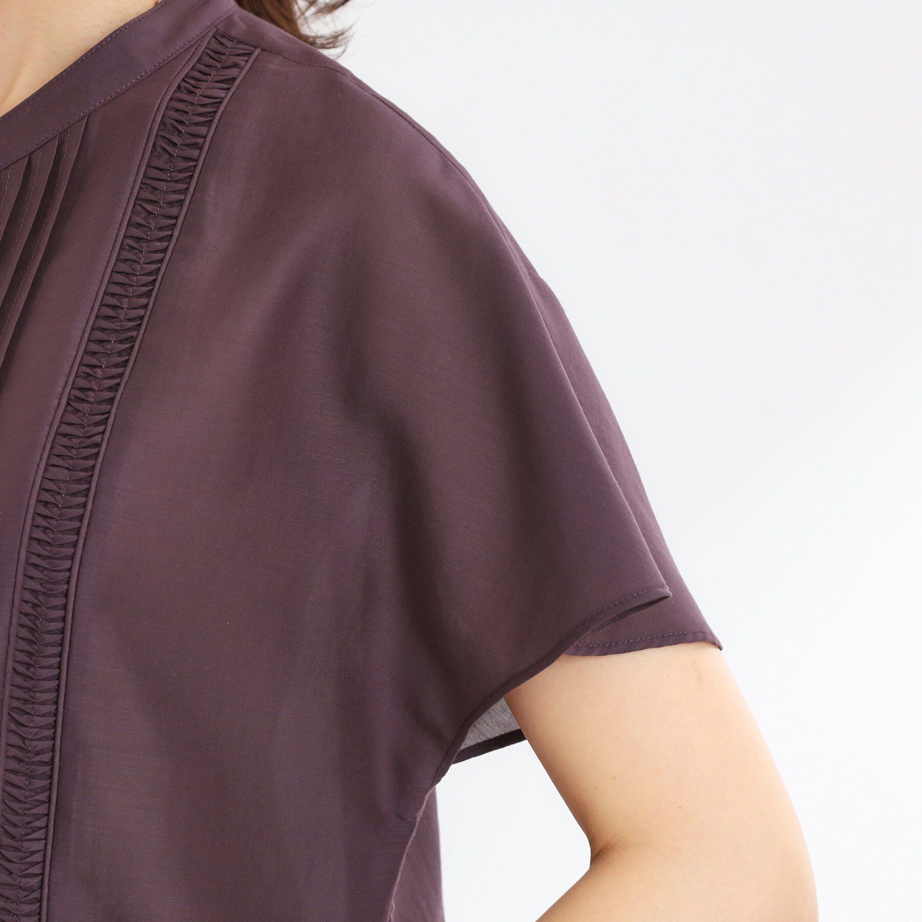 Reflect「【選べる7色◎／手洗い可】フロントピンタックデザインブラウス」|シャツ・ブラウス|