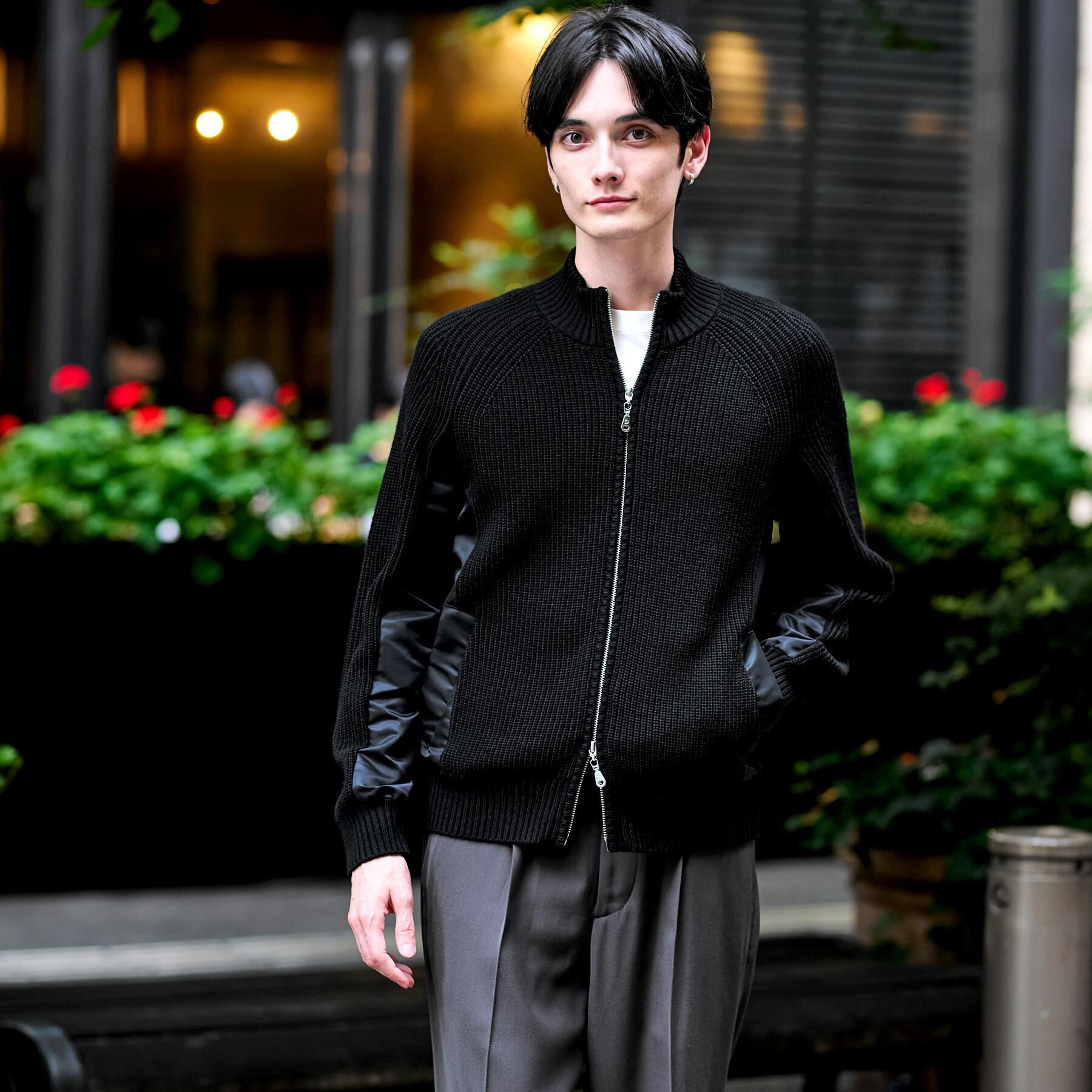 DRESSTERIOR「ミリタリーニットジャケット」|カーディガン|