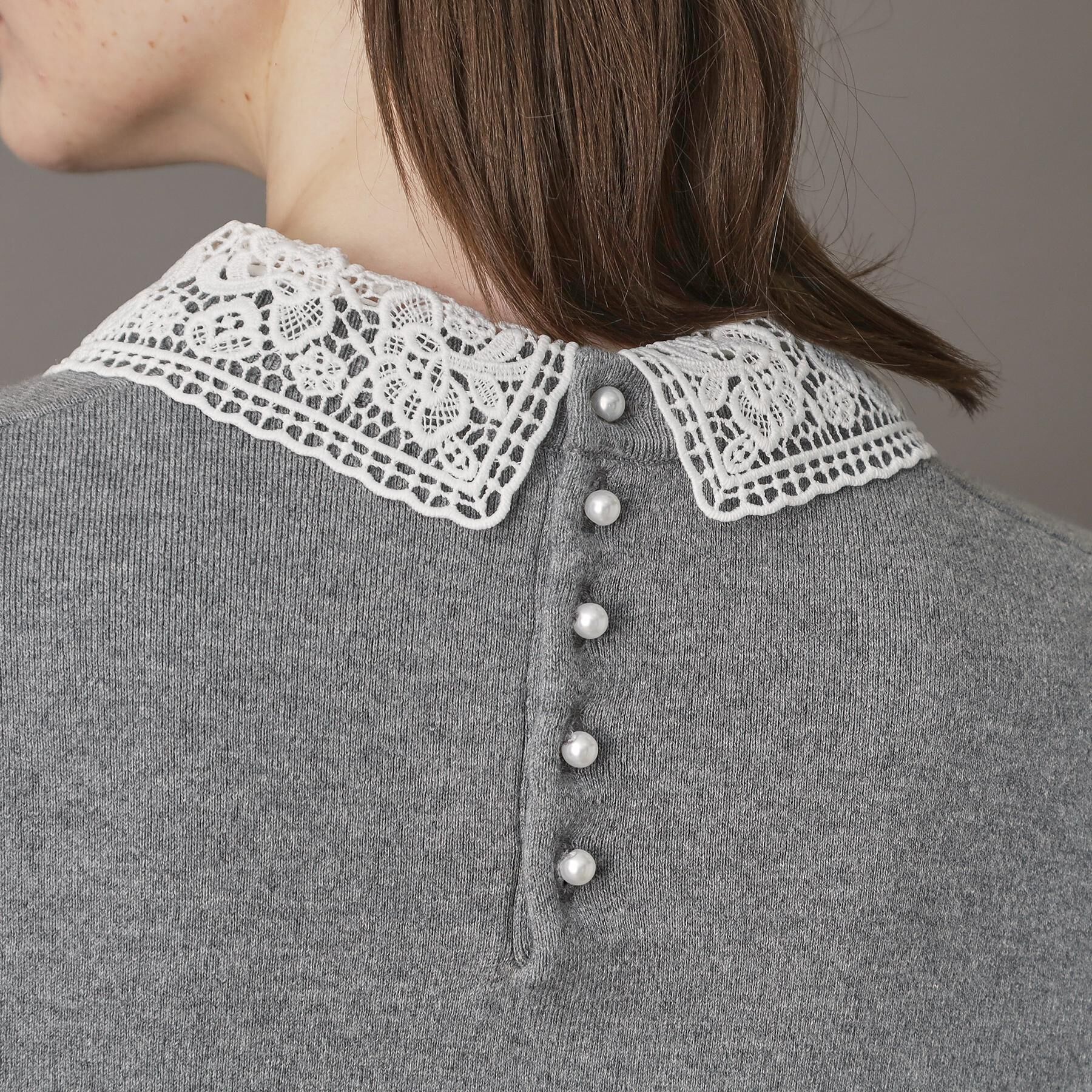 DRESSTERIOR「2WAYレースカラーニット」|ニット・セーター|