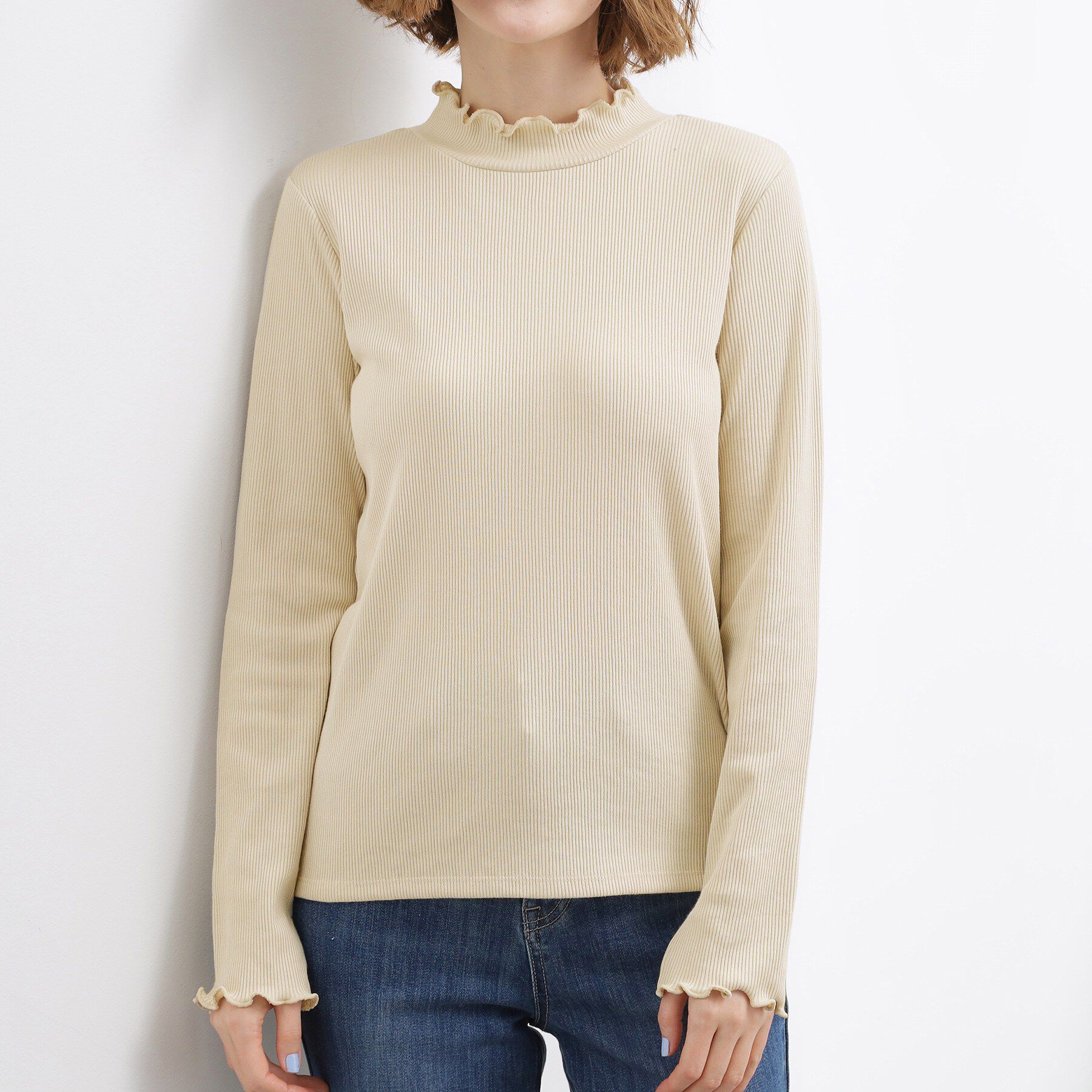 grove「シルクライクリブタートルネック」|Tシャツ・カットソー|