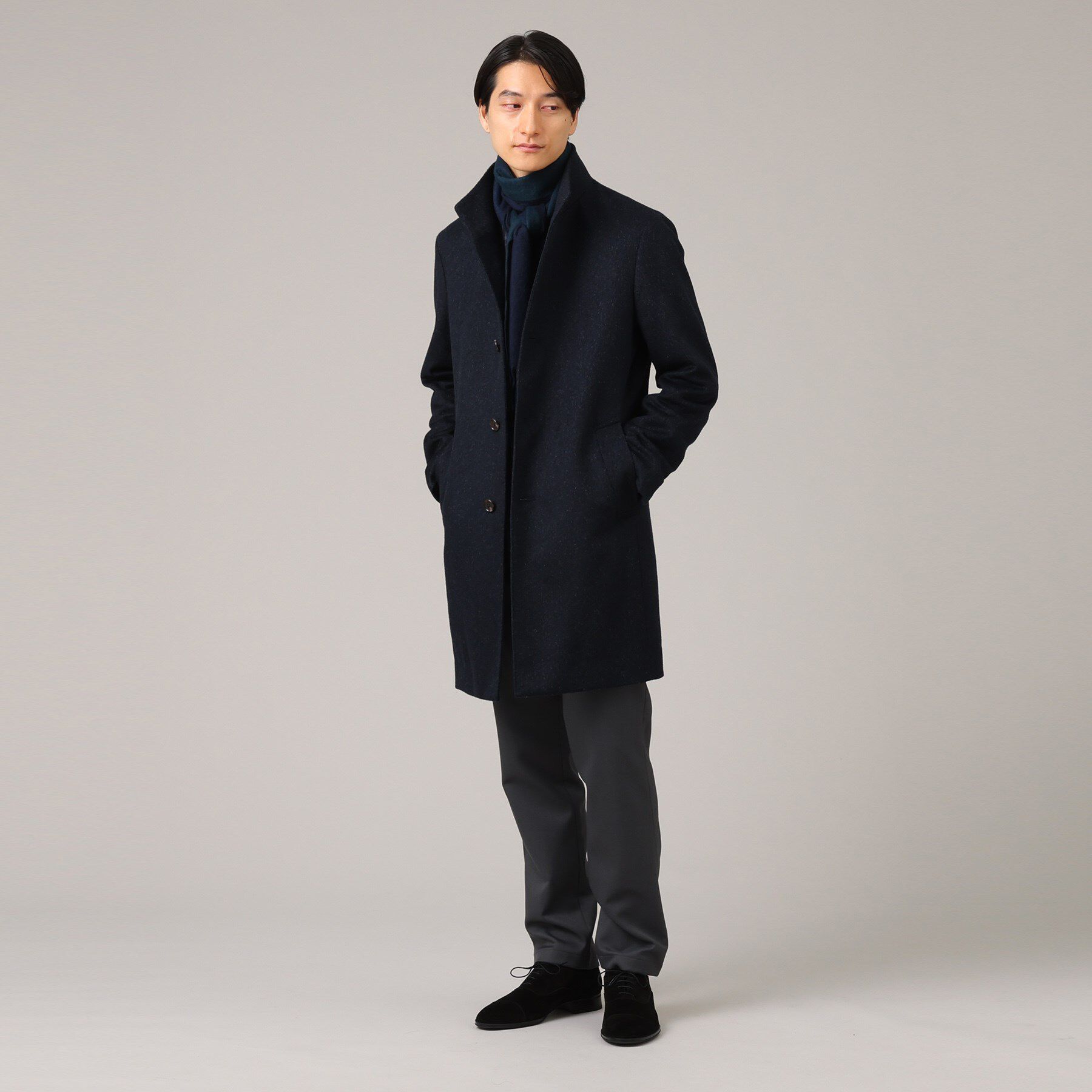 TAKEO KIKUCHI「【ウールカシミヤブレンド】ビーバー調 スタンドカラー コート」|その他|