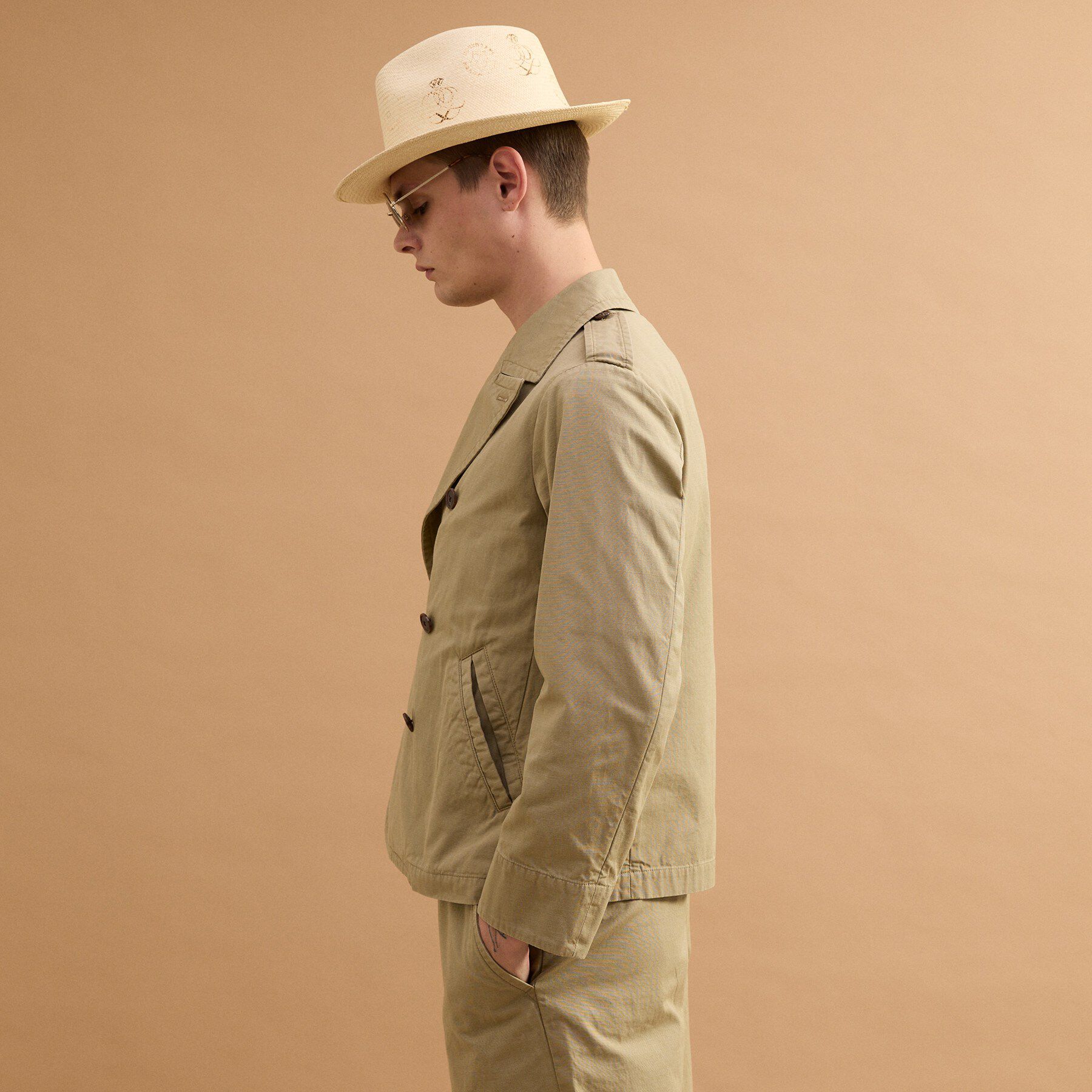 40CARATS&525「ミリタリークロスPコート」|ブルゾン・スタジャン|