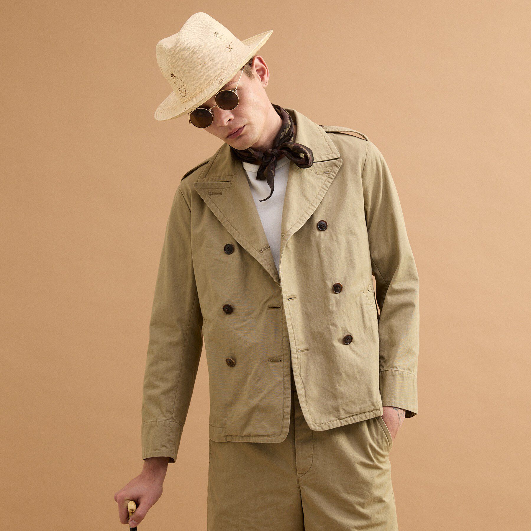 40CARATS&525「ミリタリークロスPコート」|ブルゾン・スタジャン|