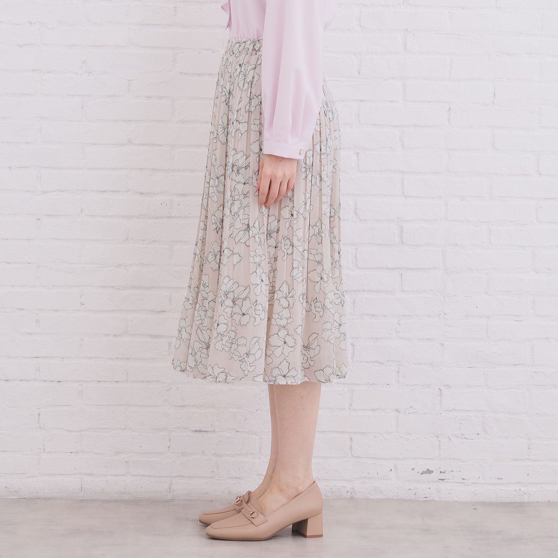 index「選べる丈 シフォンプリーツスカート【洗濯機OK/イージーアイロン/防シワ】《6col》」|スカート|